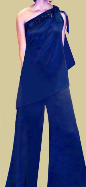 One shoulder Georgette pantset PSet-002