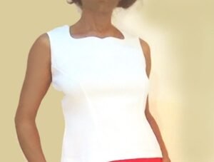 Sleeveless Scallop-neck knit blouse TpKnit002